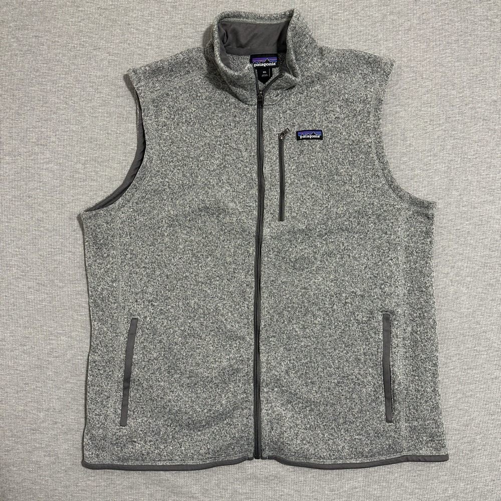 Patagonia Better Sweater Vest Stonewash Grey Full Zip Fleece Mens Size XXL
